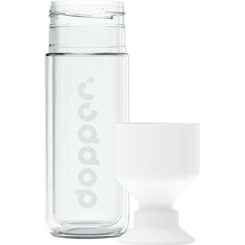 Custom branded  450ml Insulated Glass Dopper Bottle with a design from Total Merchandise