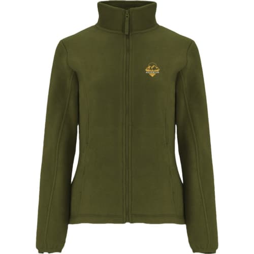 Branded ROLY Artic Women's Full Zip Fleece Jacket in Pine Green from Total Merchandise