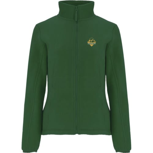 Printed ROLY Artic Women's Full Zip Fleece Jacket in Bottle Green from Total Merchandise