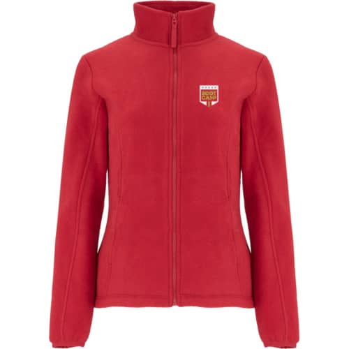 Personalisable ROLY Artic Women's Full Zip Fleece Jacket in Red from Total Merchandise