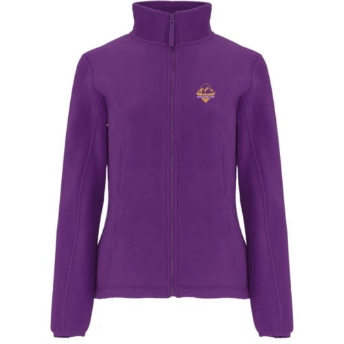 Logo Printed ROLY Artic Women's Full Zip Fleece Jacket in Purple from Total Merchandise