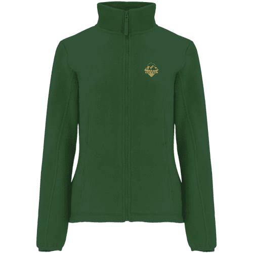 Printed ROLY Artic Women's Full Zip Fleece Jacket in Bottle Green from Total Merchandise