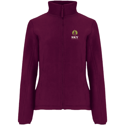 Custom Printed ROLY Artic Women's Full Zip Fleece Jacket in Garnet from Total Merchandise
