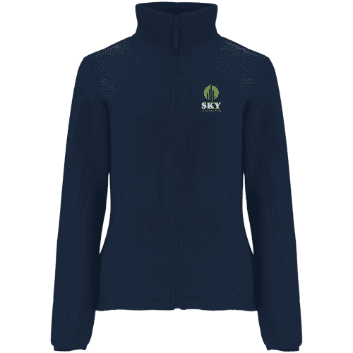 Personalisable ROLY Artic Women's Full Zip Fleece Jacket in Navy Blue from Total Merchandise