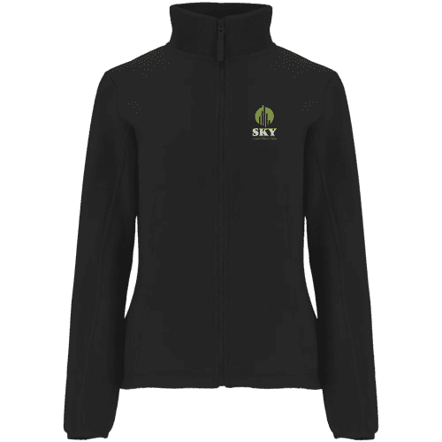 Custom Branded ROLY Artic Women's Full Zip Fleece Jacket in Solid Black from Total Merchandise