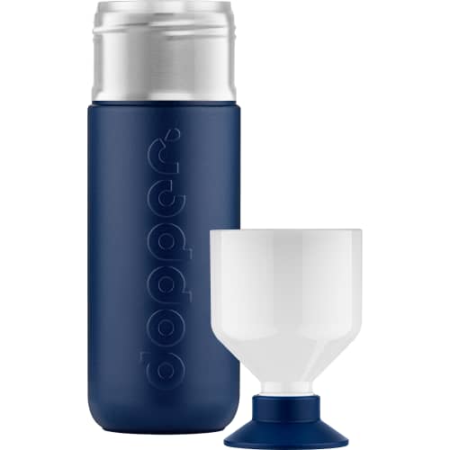 Logo Branded 1L Coloured Stainless Steel Insulated Bottle in Breaker Blue from Total Merchandise