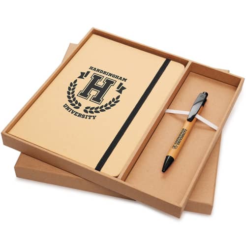 Custom Branded Nature Notebook and Pen Box Set with a design from Total Merchandise