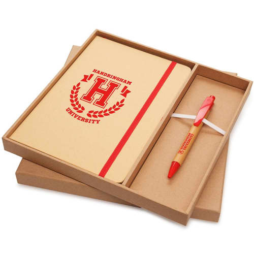 Promotional Printed Nature Notebook and Pen Box Set with a design form Total Merchandise