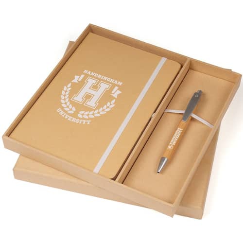 Personalised Nature Notebook and Pen Box Set with a design from Total Merchandise