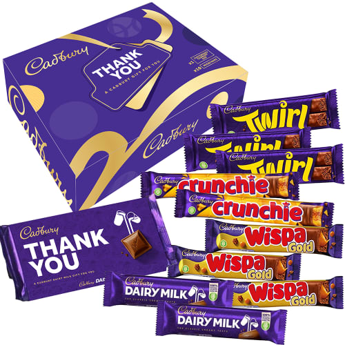 Custom Printed Cadbury's Chocolate Gift Box (Large) Branded with Custom Text by Total Merchandise