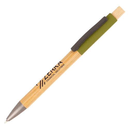 Custom Printed Tian Bamboo Ballpen in Khaki printed with your logo from Total Merchandise