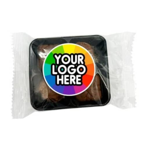 Customisable Pack of 4 Chocolate Truffles printed with your logo from Total Merchandise