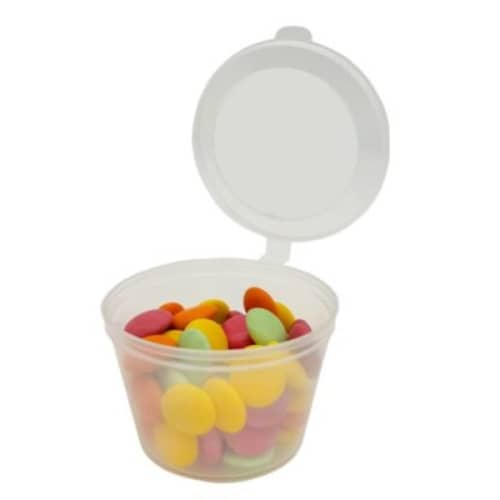 Customisable 50g Chocolate Beans Tub printed with your logo from Total Merchandise