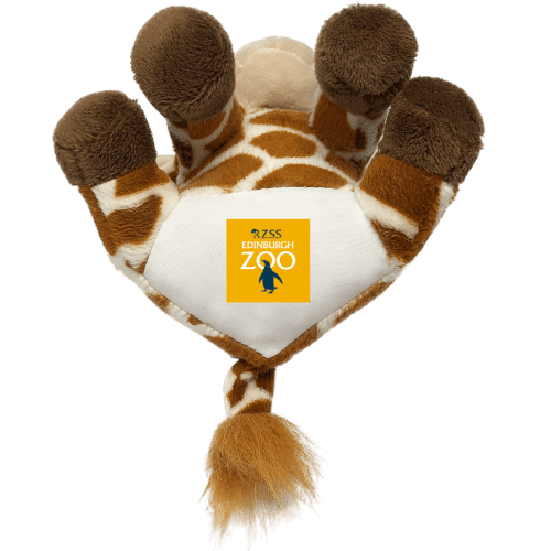 Branded 5" Giraffe Soft Toy Printed to the Base with a Company Logo by Total Merchandise
