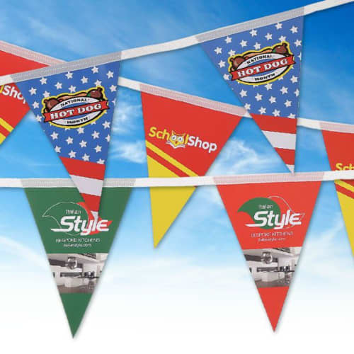 Express A5 Triangle Outdoor Bunting in White