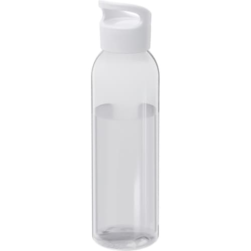 Custom Printed Sky 650ml Recycled Plastic Water Bottle in White from Total Merchandise