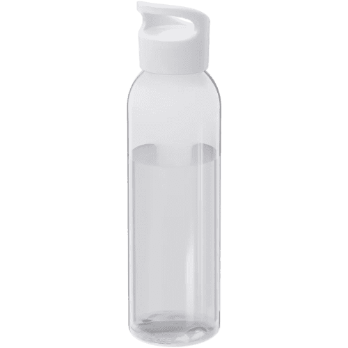 Custom Printed Sky 650ml Recycled Plastic Water Bottle in White from Total Merchandise