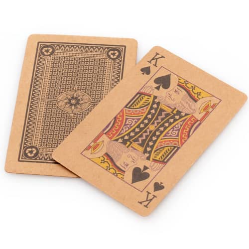 Custom Branded Kraft Paper Playing Cards printed with your logo from Total Merchandise