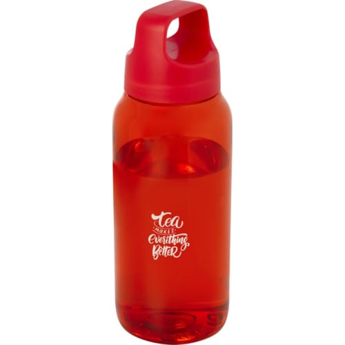 Logo Printed Bebo 500ml Recycled Plastic Water Bottle in Red from Total Merchandise