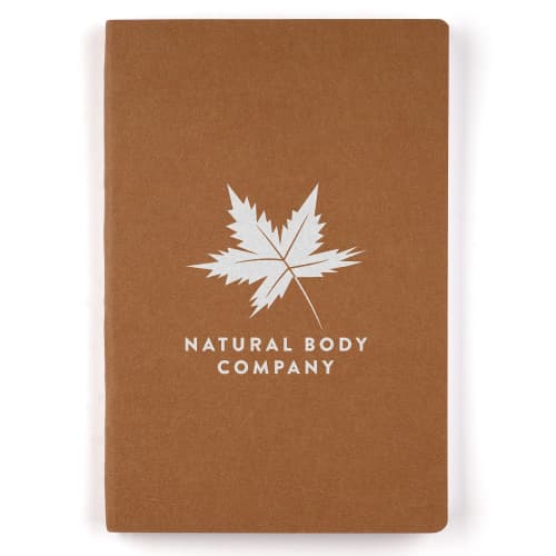 Promotional A5 Washed Recycled Notebook in Natural printed with your logo from Total Merchandise