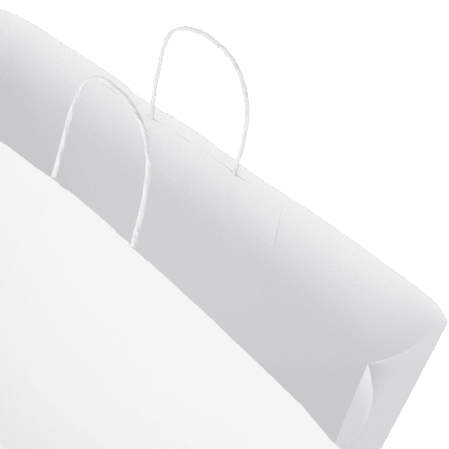 Logo Printed XXL White Kraft Paper Bags with Twisted Handles in White from Total Merchandise