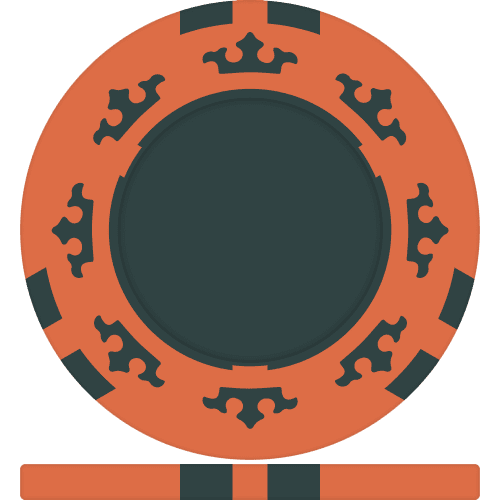 Personalised Crown Poker Chips with a design from Total Merchandise - Orange