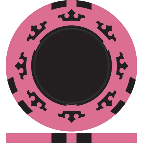 Logo printed Crown Poker Chips with a design from Total Merchandise - Pink