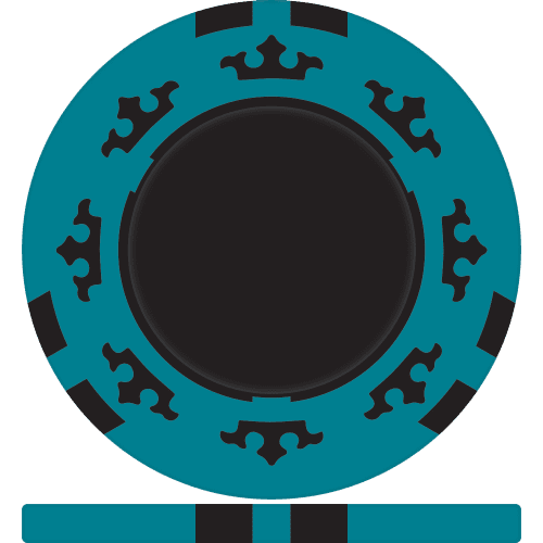 Full Colour Printed Crown Poker Chips with a design from Total Merchandise - Teal