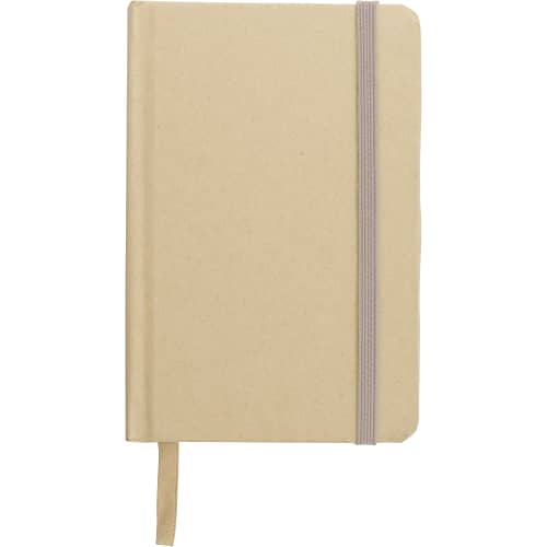 Logo branded A6 Kraft notebook with a design from Total Merchandise  - Khaki