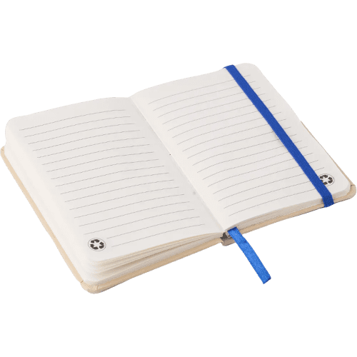 Open A6 Kraft Notebook with a design from Total Merchandise