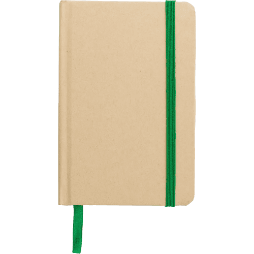 Promotional Printed A6 Kraft notebook with a design from Total Merchandise - Lime