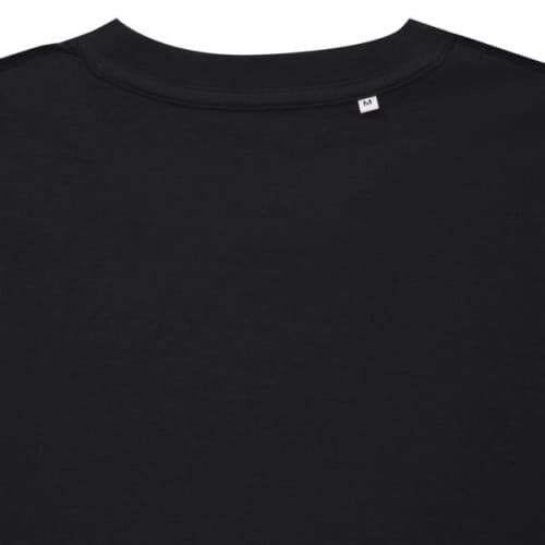 Custom Branded Iqoniq Bryce T-Shirts in Black from Total Merchandise - upclose on collar