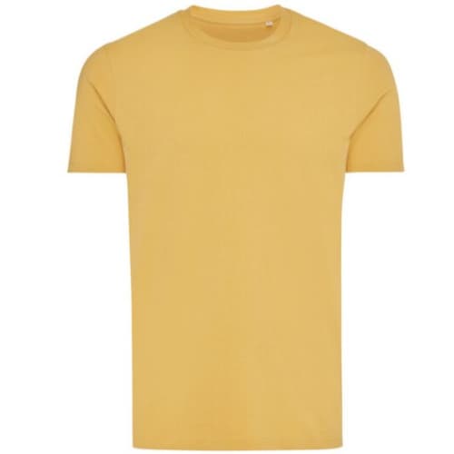 Custom Printed Iqoniq Bryce T-Shirts in Ochre Yellow from Total Merchandise