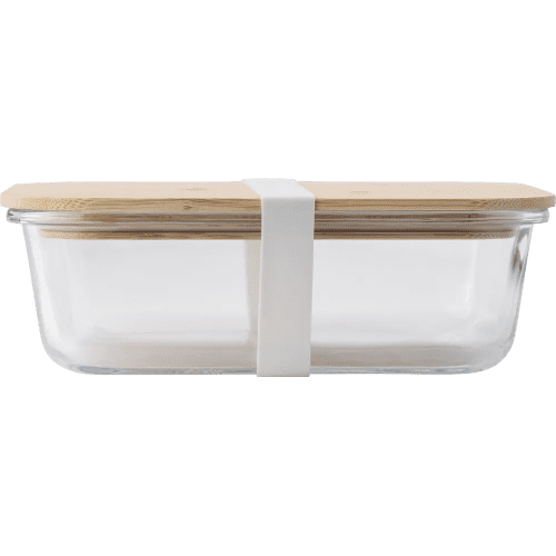 Logo Branded Glass and Bamboo Lunch Box with a design from Total Merchandise