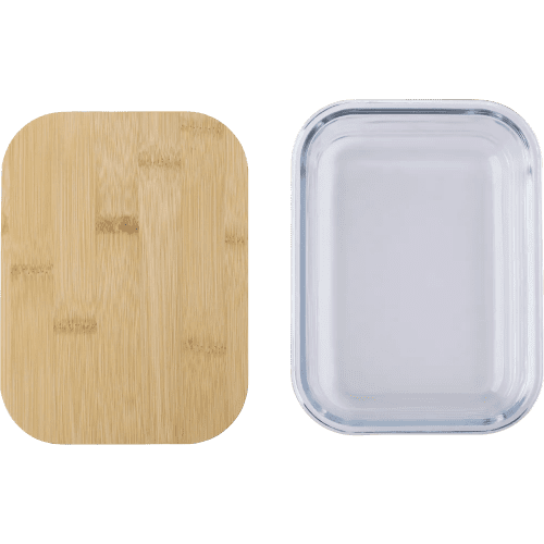 Promotional printed Glass and Bamboo Lunch Box with a design from Total Merchandise