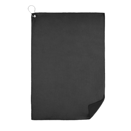rPET Polyester Golf Towel in Black