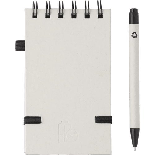 Logo printed A6 Recycled Milk Carton Notebook (the back of) from Total Merchandise
