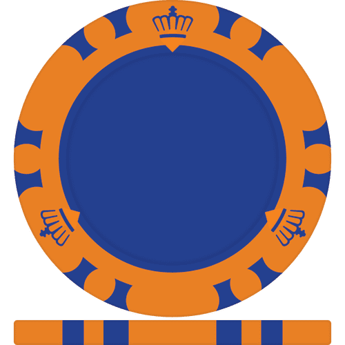 Custom Printed Royal Crown Poker Chips in Orange from Total Merchandise