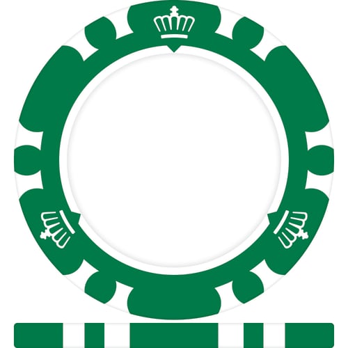 Branded Royal Crown Poker Chips in Green from Total Merchandise