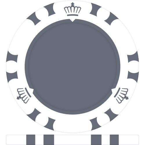 Logo Branded Royal Crown Poker Chips in White from Total Merchandise