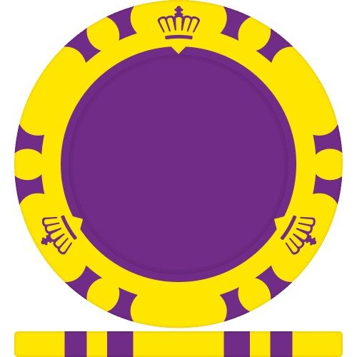 Custom Branded Royal Crown Poker Chips in Yellow from Total Merchandise