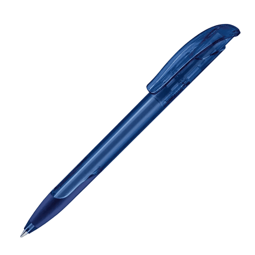 Promotional Challenger Soft Clear Pens in Dark Blue from Total Merchandise