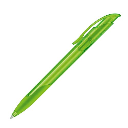 Branded Challenger Soft Clear Pens in Light Green from Total Merchandise