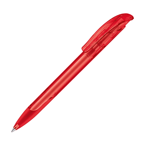 Logo Printed Challenger Soft Clear Pens in Strawberry from Total Merchandise