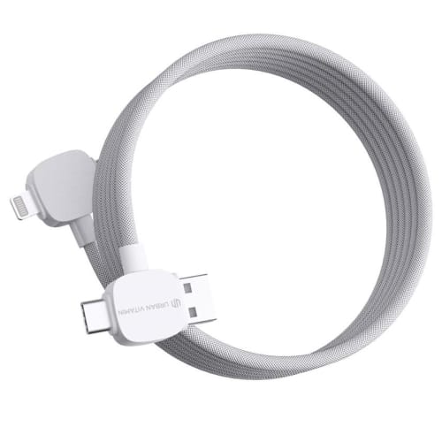 Personalisable Stockton 65W Magnetic Fast Charge Charging Cable in White from Total Merchandise