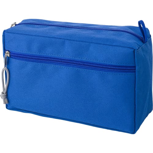 Logo branded RPET Toiletry Bag with a design from Total Merchandise - Blue