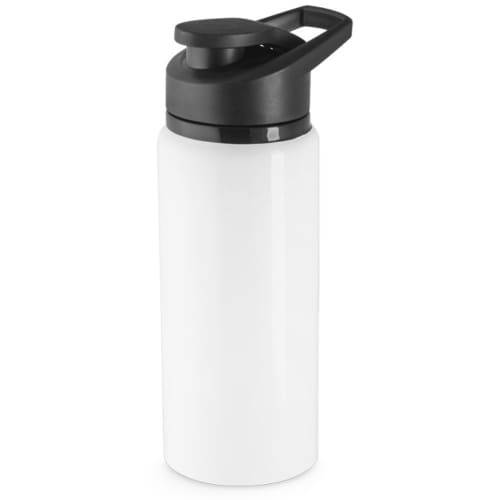Personalisable 500ml Shawn Eco Aluminium Bottles in White from Total Merchandise