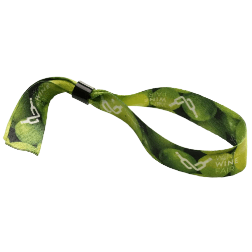 Custom Branded RPET Wristband with Secure Closing Clip from Total Merchandise