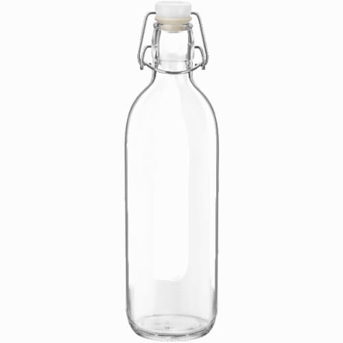 Custom Branded 1 Litre Glass Chunky Water Bottle in Clear from Total Merchandise