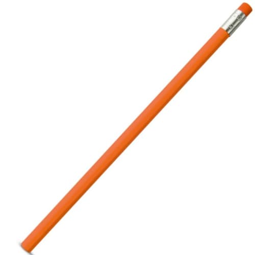 Custom Branded Graphite Pencil with Coloured Eraser in Orange from Total Merchandise